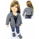 Cascade Jacket and Vest-Slim 18 inch dolls Sewing Pattern