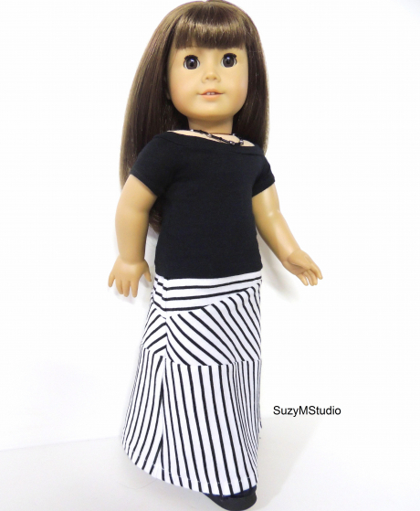 Maxi Skirt Pattern for 18 inch dolls