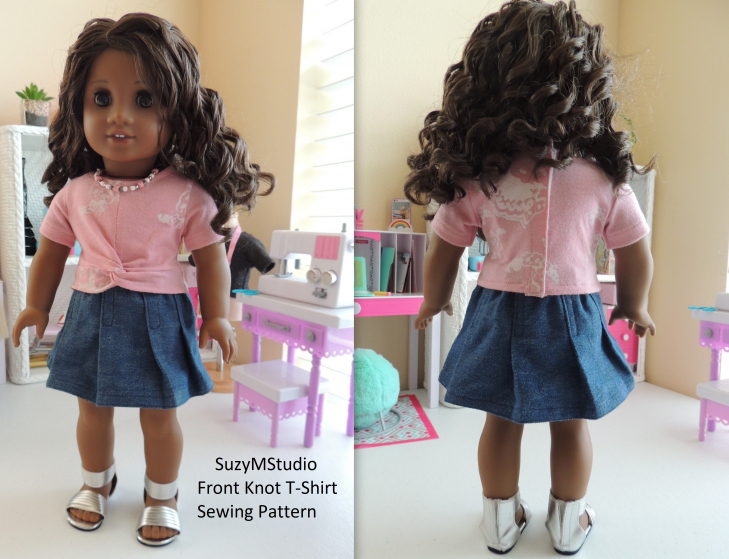 Front Knot T-Shirt Sewing Pattern SuzyMStudio