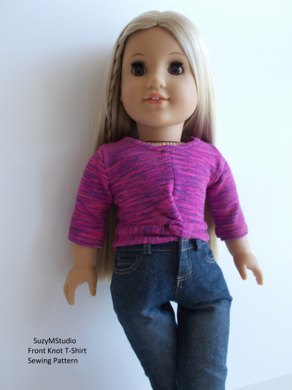 Front Knot T-Shirt Sewing Pattern SuzyMStudio