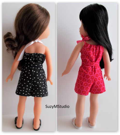 Pillowcase and Halter Romper for 14 and 14.5 dolls suzymstudio