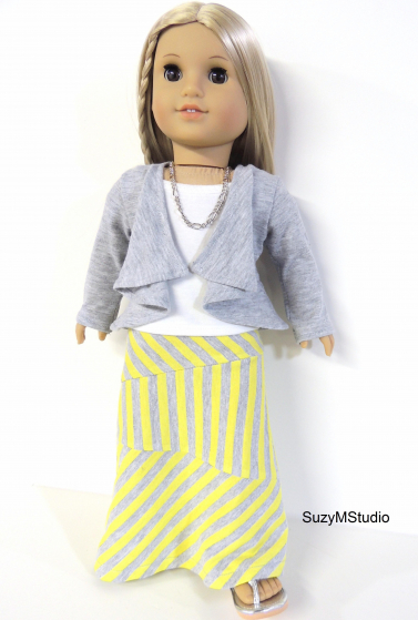 Maxi Skirt Pattern for 18 inch dolls