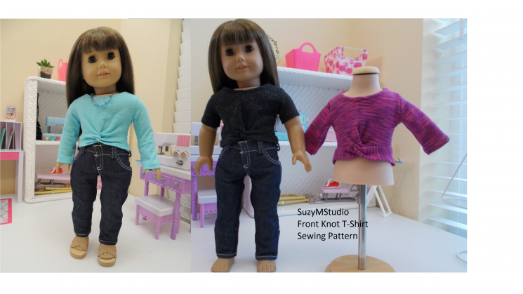 Front Knot T-Shirt Sewing Pattern SuzyMStudio
