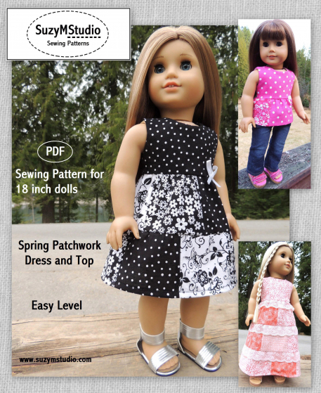 Spring Patchwork Dress and Top - Sewing Pattern SuzyMStudio