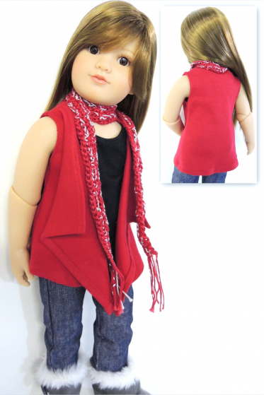 Cascade Jacket and Vest-Slim 18 inch dolls Sewing Pattern
