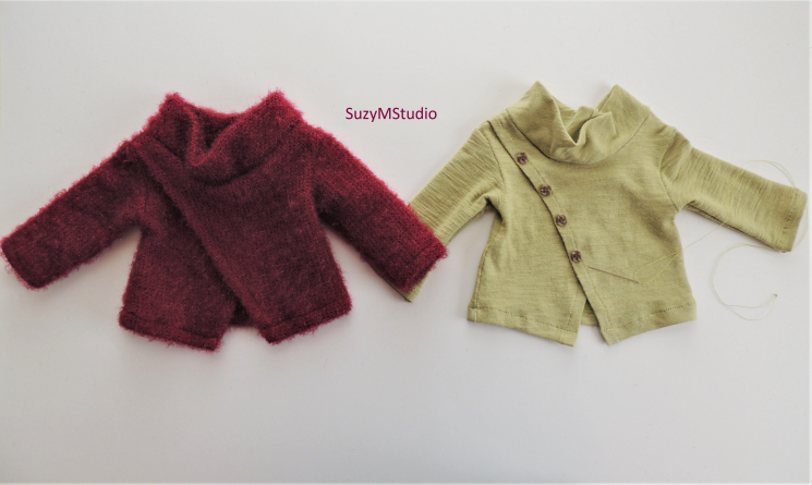 Front Wrap Sweater Sewing Pattern for 18" dolls SuzyMStudio
