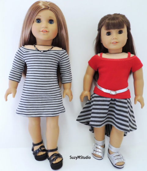 Boatneck Raglan Dress and Top