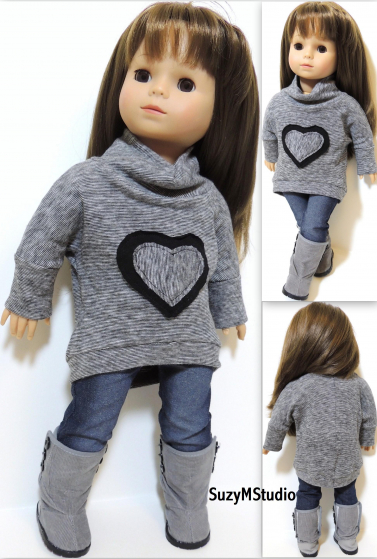 Slouchy Pullover and Variations- 18 inch doll pattern