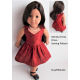 Monika Party Dress Pattern 18" doll SuzyMStudio
