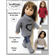 Slouchy Pullover Sewing Pattern SuzyMStudio Slouchy Pullover and Variations-18 inch dolls pattern