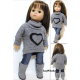 Slouchy Pullover Sewing Pattern SuzyMStudio Slouchy Pullover and Variations- 18 inch doll pattern
