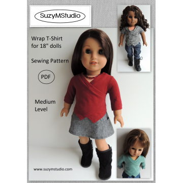 Wrap T-Shirt for 18 inch doll by SuzyMStudio
