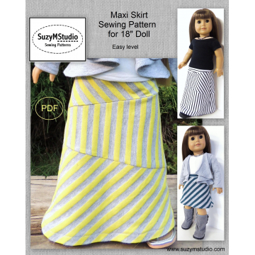 Maxi Skirt Pattern for 18 inch dolls