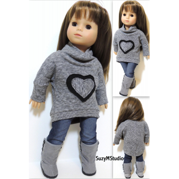 Slouchy Pullover and Variations- 18 inch doll pattern