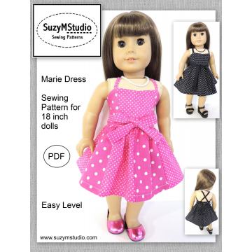 Marie Dress  PDF Sewing Pattern for 18 inch dolls