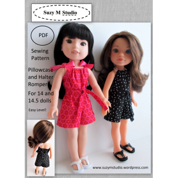 Pillowcase and Halter Romper for 14 and 14.5 dolls